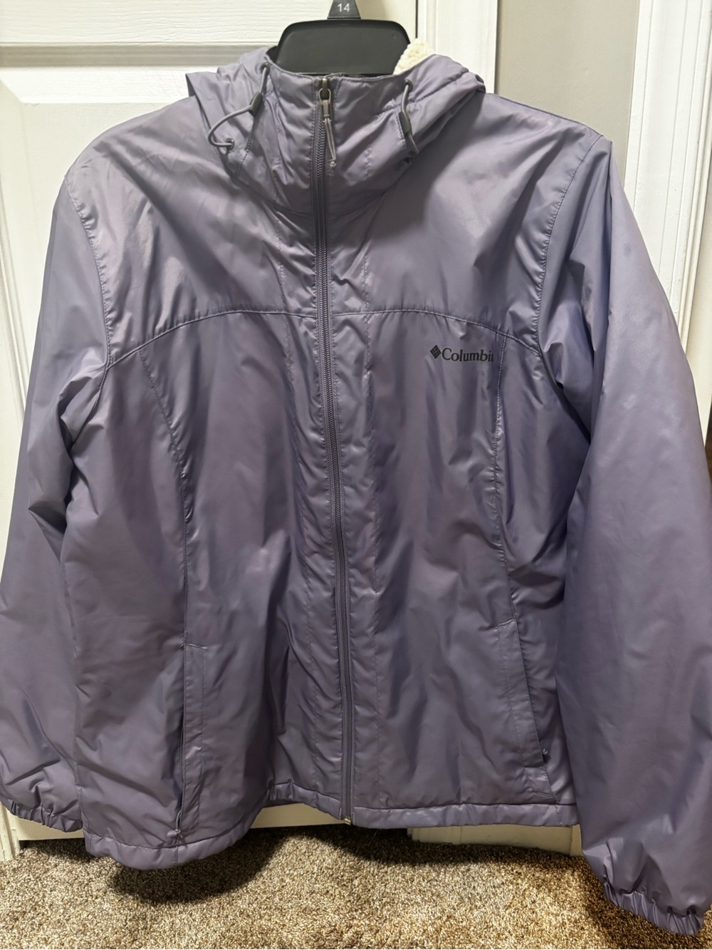 Columbia Lavender Hooded Rain Jacket